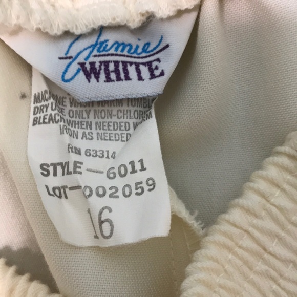 Jamie White cream pants, elastic waist - Picture 5 of 5